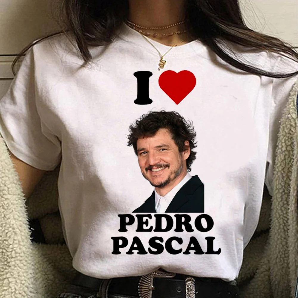 

Pedro Pascal t shirt women designer Y2K graphic top female manga clothes