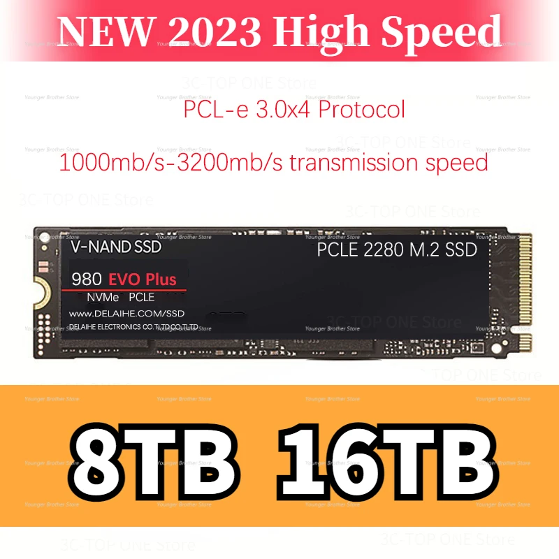 

2023 SSD M2 NVME 8TB 4TB 980 EVO Plus 990 500GB Internal Solid State Drive 1TB hdd Hard Disk 970 PRO M.2 2TB for laptop Computer