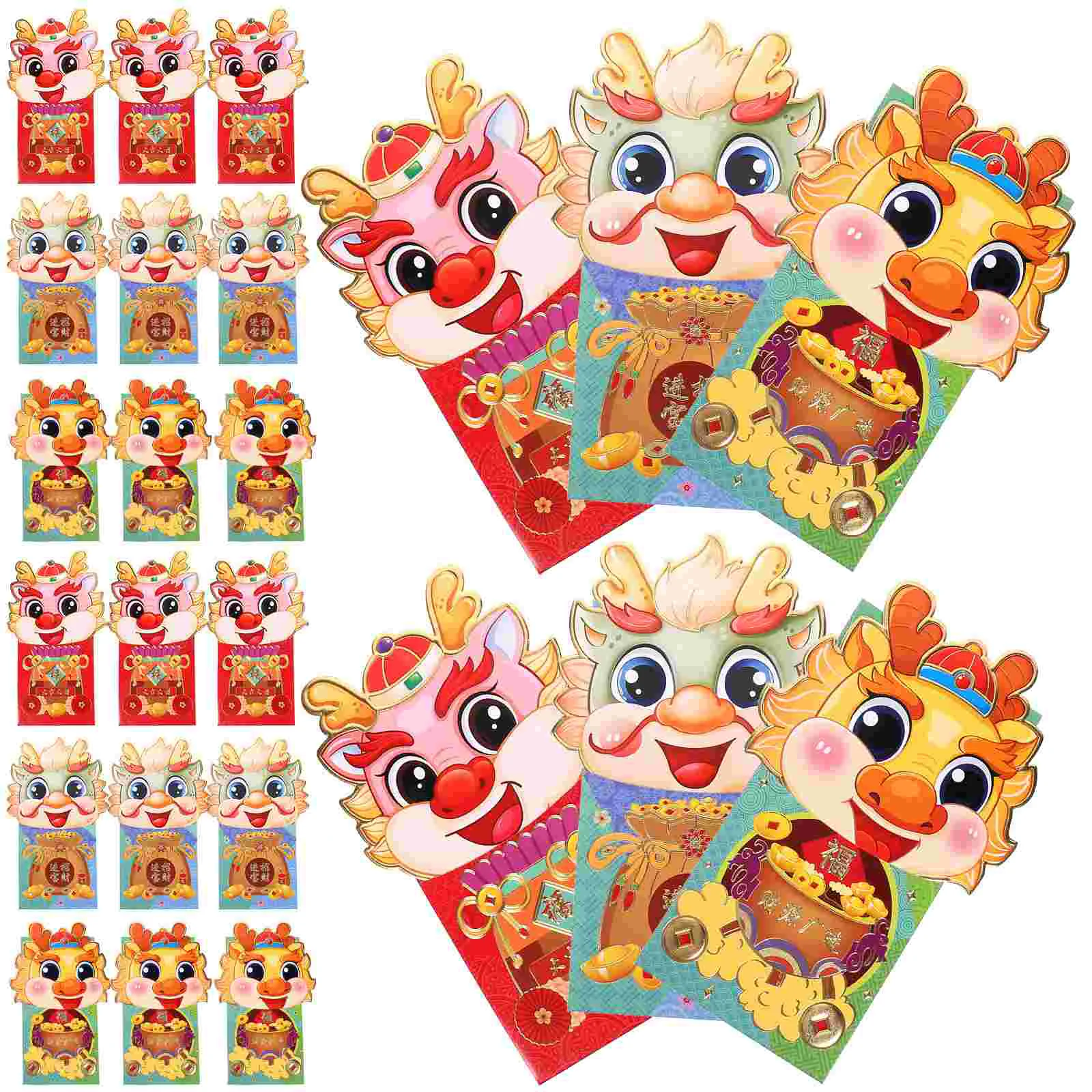 

Красные китайские Конверты в стиле дракона, 36 шт., пакет Lai Si Feng Hong Bao, бумажные конфетные пакеты