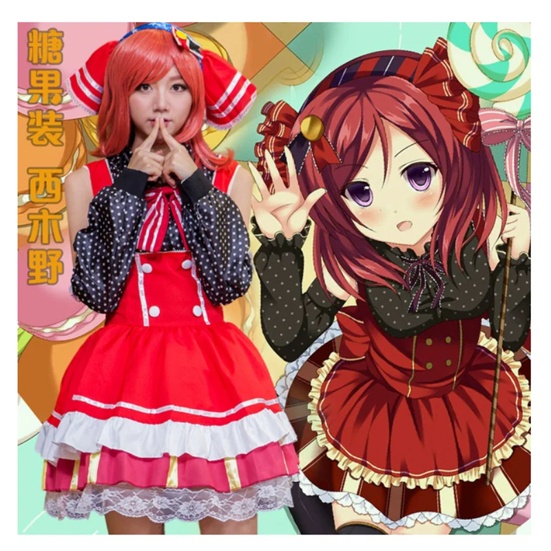 Японское аниме Love Live Кодори Нико тоджо Umi/ Eli Hanayo Rin/Maki конфетная горничная