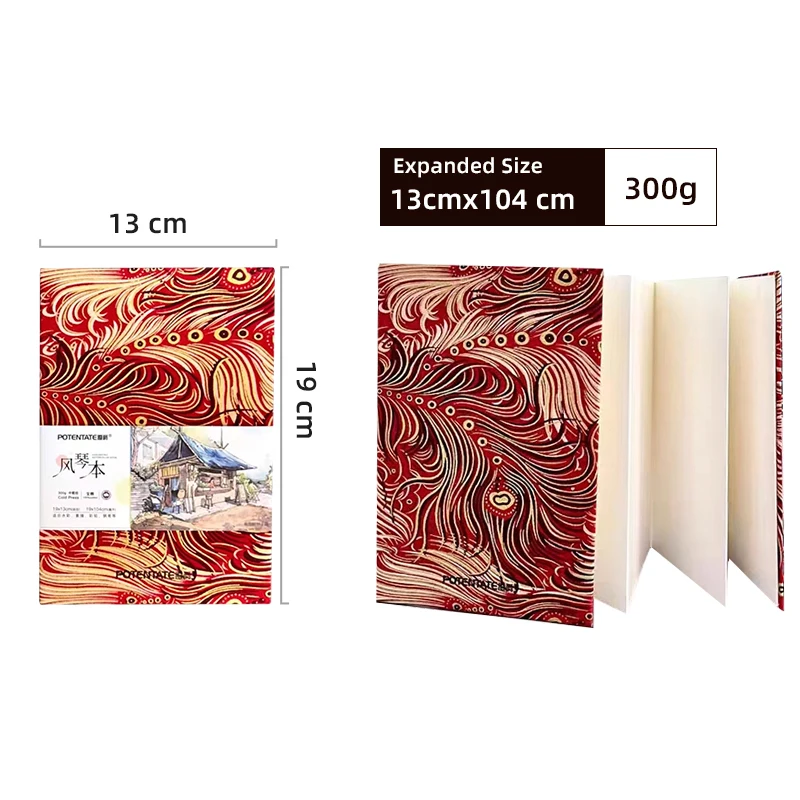 Альбом для рисования акварелью из чистого хлопка средние/тонкие линии