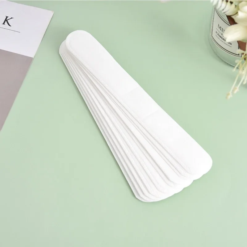 

10 шт. одноразовая подушечка для пота, регулируемая впитывающая подкладка для бейсболок и рубашек, хлопковая защита для воротника, доступ к походам