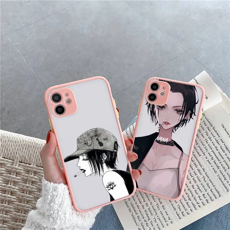 

NaNa osaki Phone Case For iPhone 12 11 Mini Pro XR XS Max 7 8 Plus X Matte transparent Back Cover