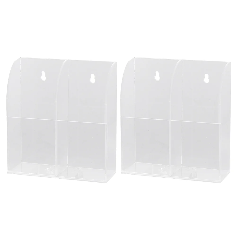 

Wall Remote Holder Box Controller Organizer Mounted Media Storage Slot Brush Container Makeup Pen Acrylic File Rack Universal