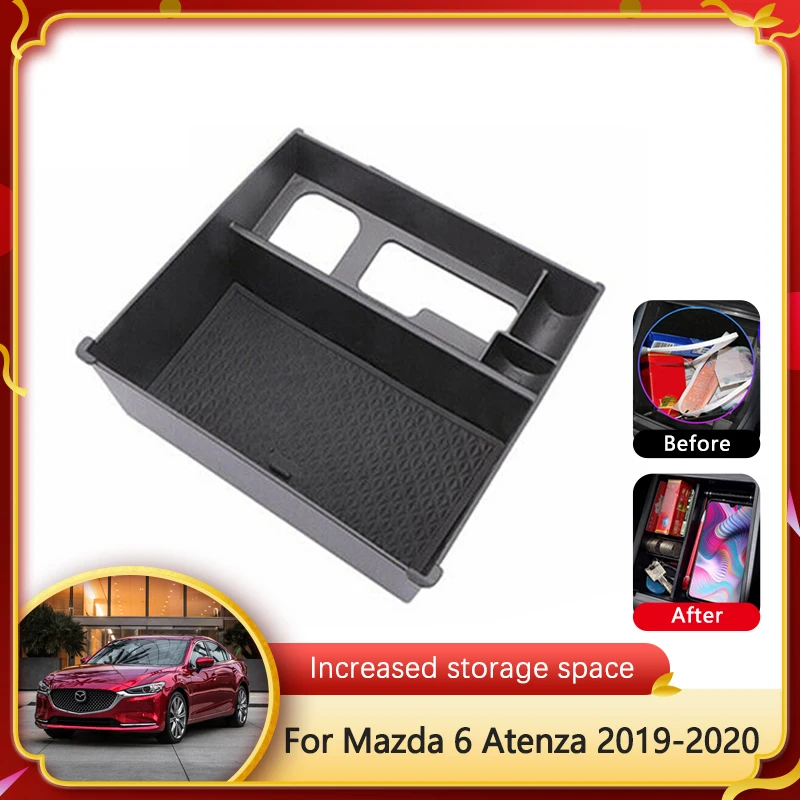 

Car Central Armrest Storage Box for Mazda 6 Accessories Atenza 2019 2020 GJ1 GL Car Armrest Seat Organizer Container Storage Box