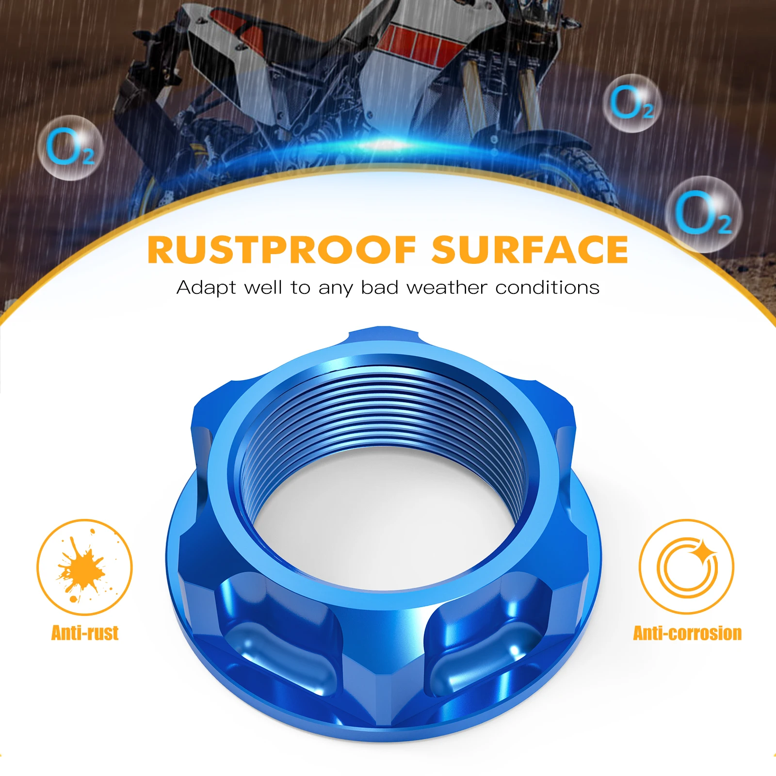 Фото Для Yamaha YZ125 YZ250 1994-2020 YZ250F YZ450F WR250F WR450F 2003-2020 Винт гайки штока рулевого управления YZ 125X 250X 250FX 450FX 400 426F №3