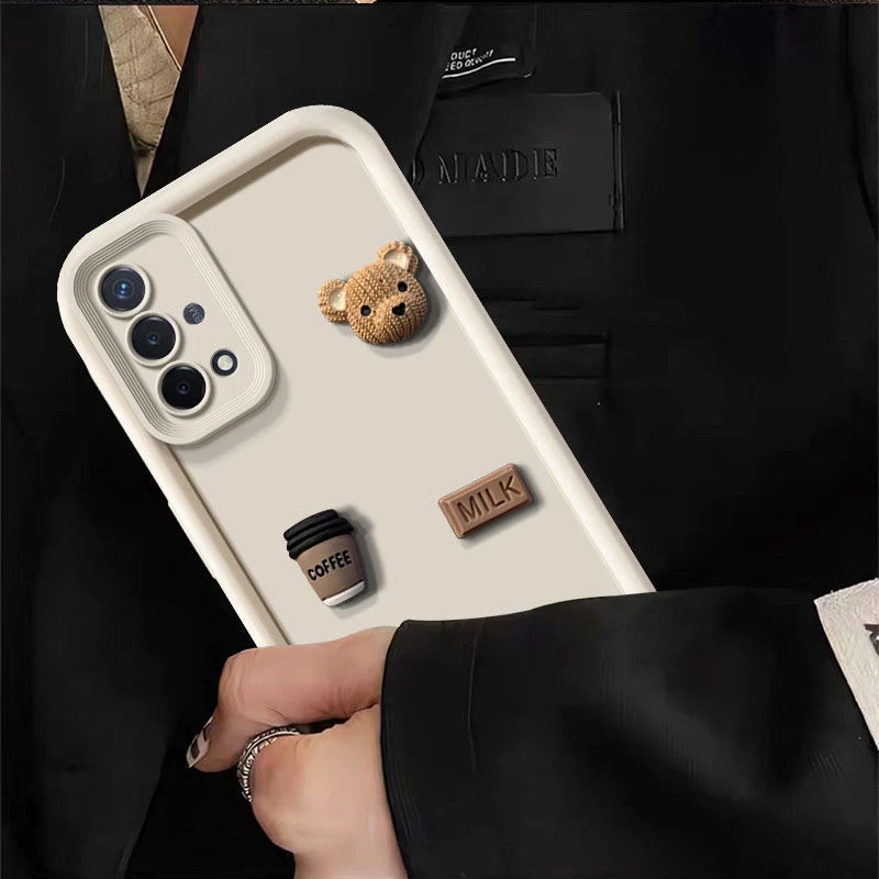 Для Motorola Edge 50 Neo Fusion Moto G75 G55 G35 G85 G84 G22 G14 G04 G54 Чехол для телефона с милым 3D медведем и