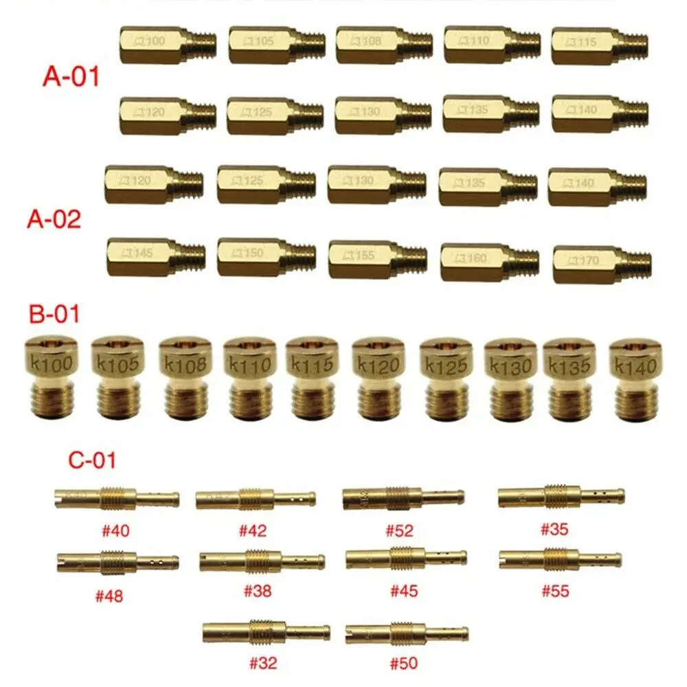 

Brand New Main Jets Carburetor 40Pcs Accessories Metal Copper Motorcycle