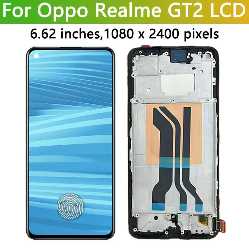 Фото Новый ЖК-дисплей с сенсорным экраном и дигитайзером для Oppo Realme GT2 (6.62 дюйма), модели RMX3312, RMX3311, RMX3310, с рамкой №4
