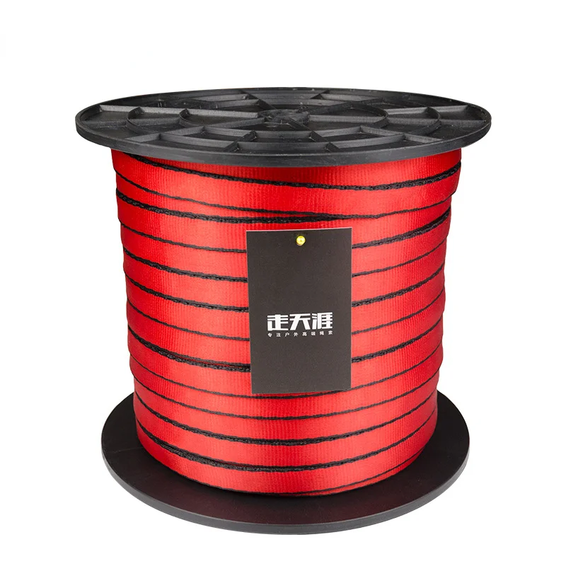 

Walking on Tianya Outdoor Flat Belt Climbing Protection Flat Belt Flat Belt Rope High Wear Resistant Loose Flat Belt 16mm Wide