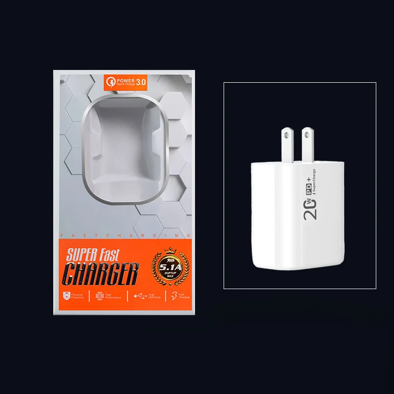 Зарядное устройство PD, 20 Вт, USB Тип C, адаптер для США, Великобритании, ЕС, быстрая зарядка для iPhone 12, быстрая зарядка 3,0, USB C для Xiaomi
