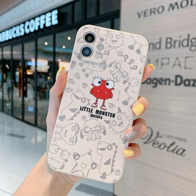 

NOHON little monster Original Case For XIAOMI 11 T LITE 10 ULTRA 10S 9 SE CC9 8 6X POCO X3 NFC F3 M3 Anti-Drop back cover