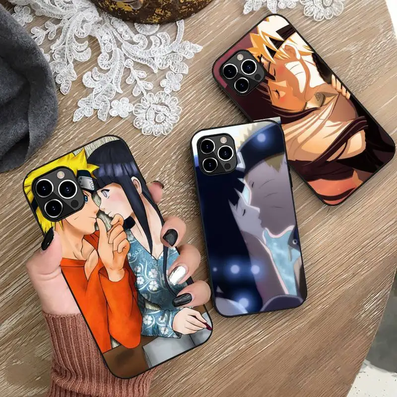 Чехол для телефона Naruto Hinata Uzumaki Kiss силиконовый мягкий чехол iphone 13 12 11 Pro Mini XS MAX 8 7 Plus