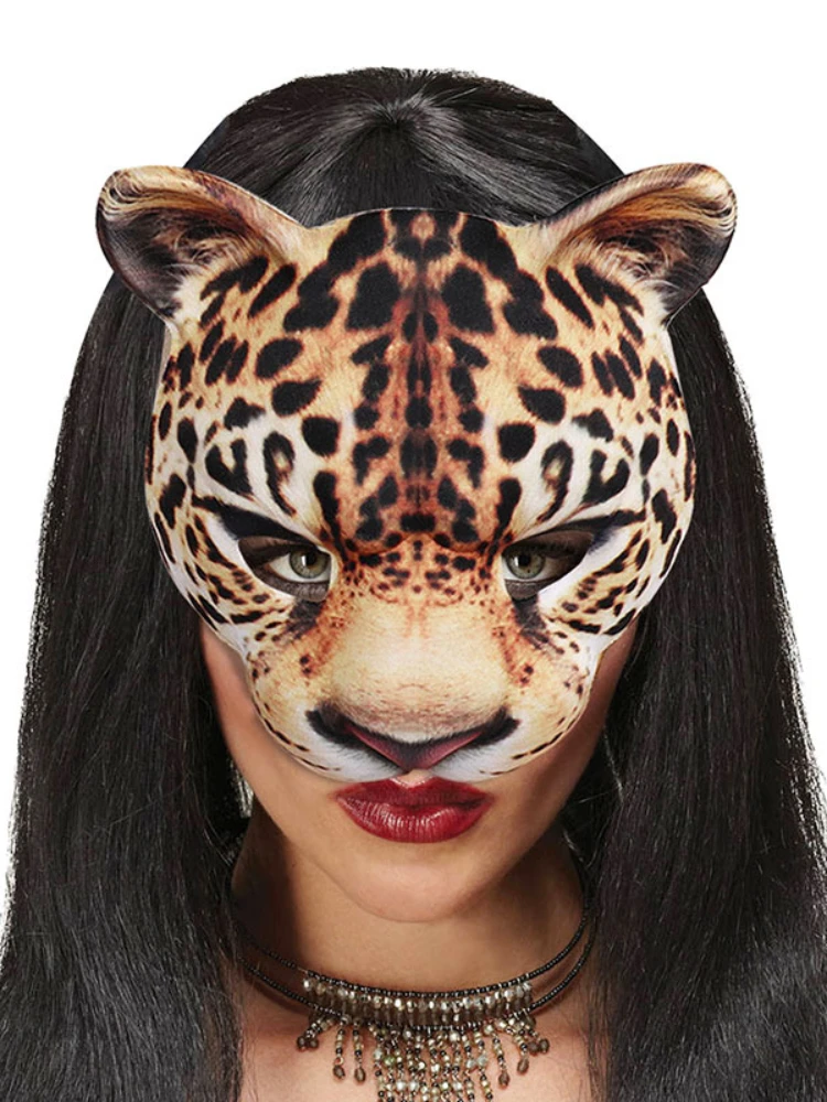

Carnival Party Masquerade Eva Half Face Animal Cheetah Mask