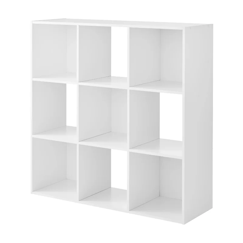 Mainstays 9-Cube Storage Organizer, Black book shelf furniture  bookcase