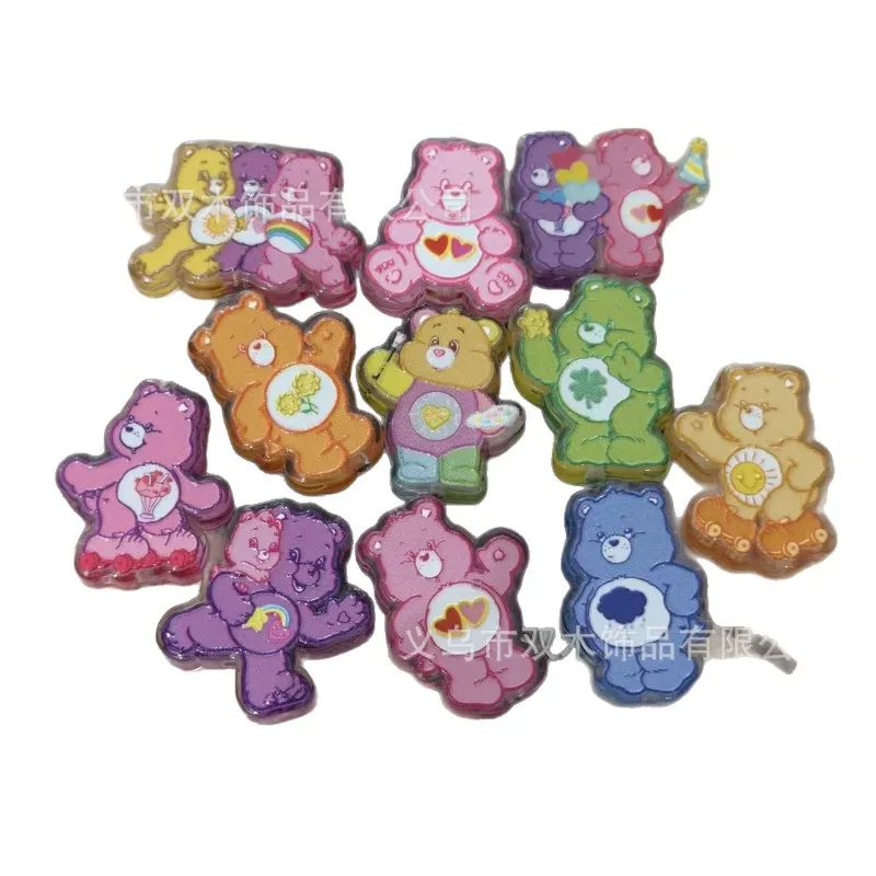 Милые 10 шт. бусины с принтом мультяшных мишек Care Bear для рукоделия, цепочки для мобильных телефонов, подвески для сумок, брелоки, аксессуары для украшений (art.: 3920d9cd108ea) - 3920d9cd108ea