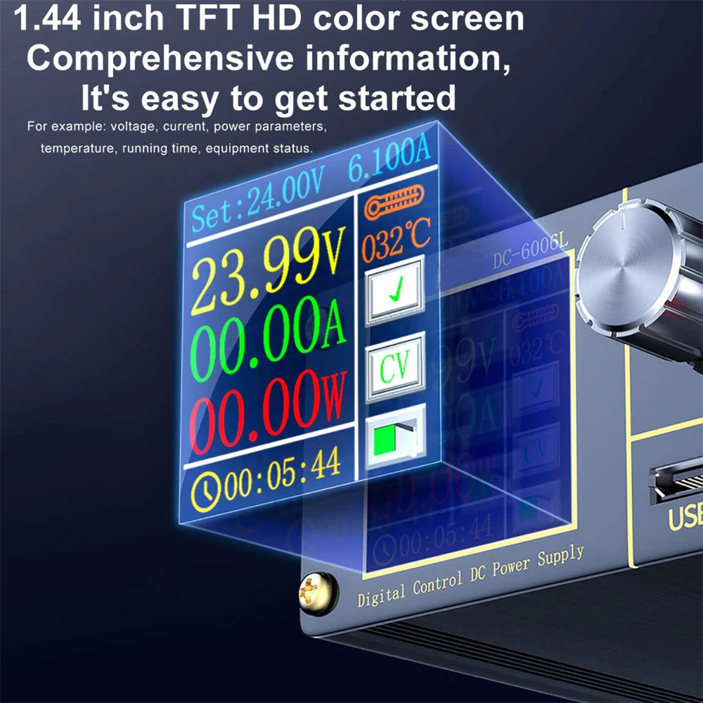 

0-360W Digital Display Regulator with Cooling Fan 1 44 Inch LCD Adjustable Regulated Power Supply Electrical Device