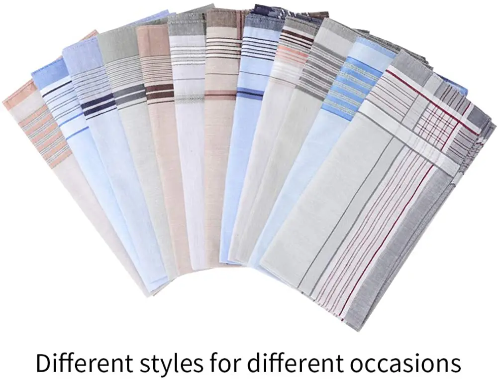 Мужской классический карманный носовой платок из чистого хлопка 20 шт. |