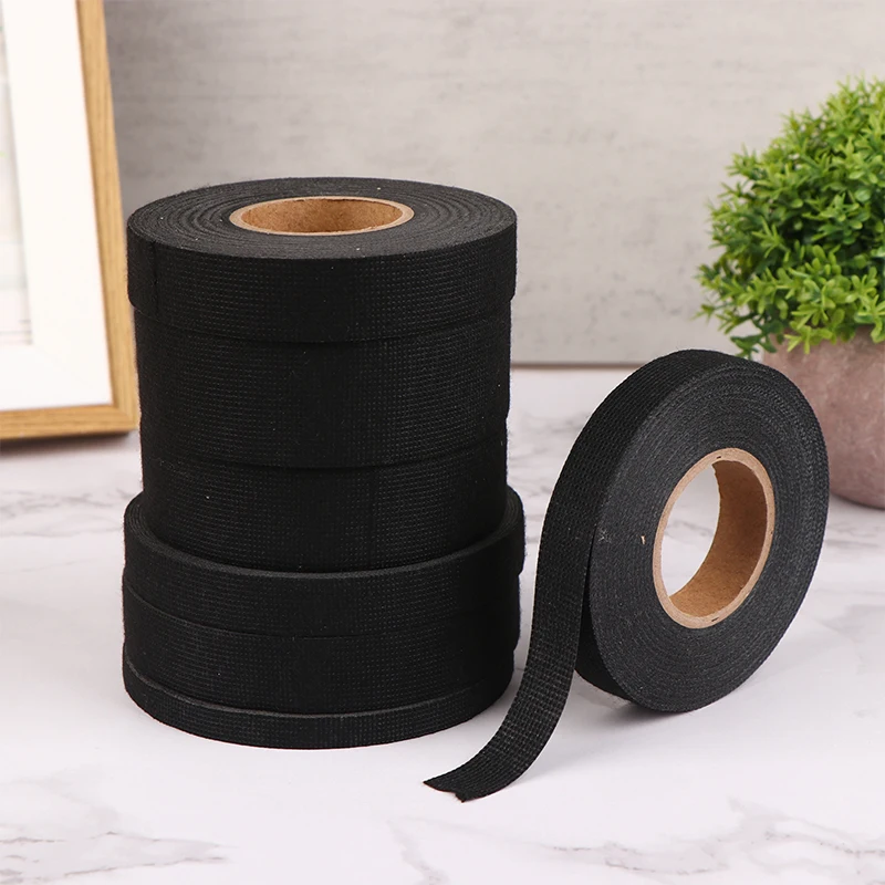 

1 Roll Black Electrical Tape Temperature Resistant Insulated Automotive Wiring Harness Tape Flame Retardant Wear-resistant Shock