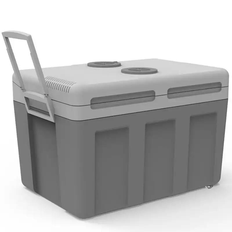 

50W ABS Thermoelectric Cooler & Warmer Box, Dual Handle And Wheels, Gray
