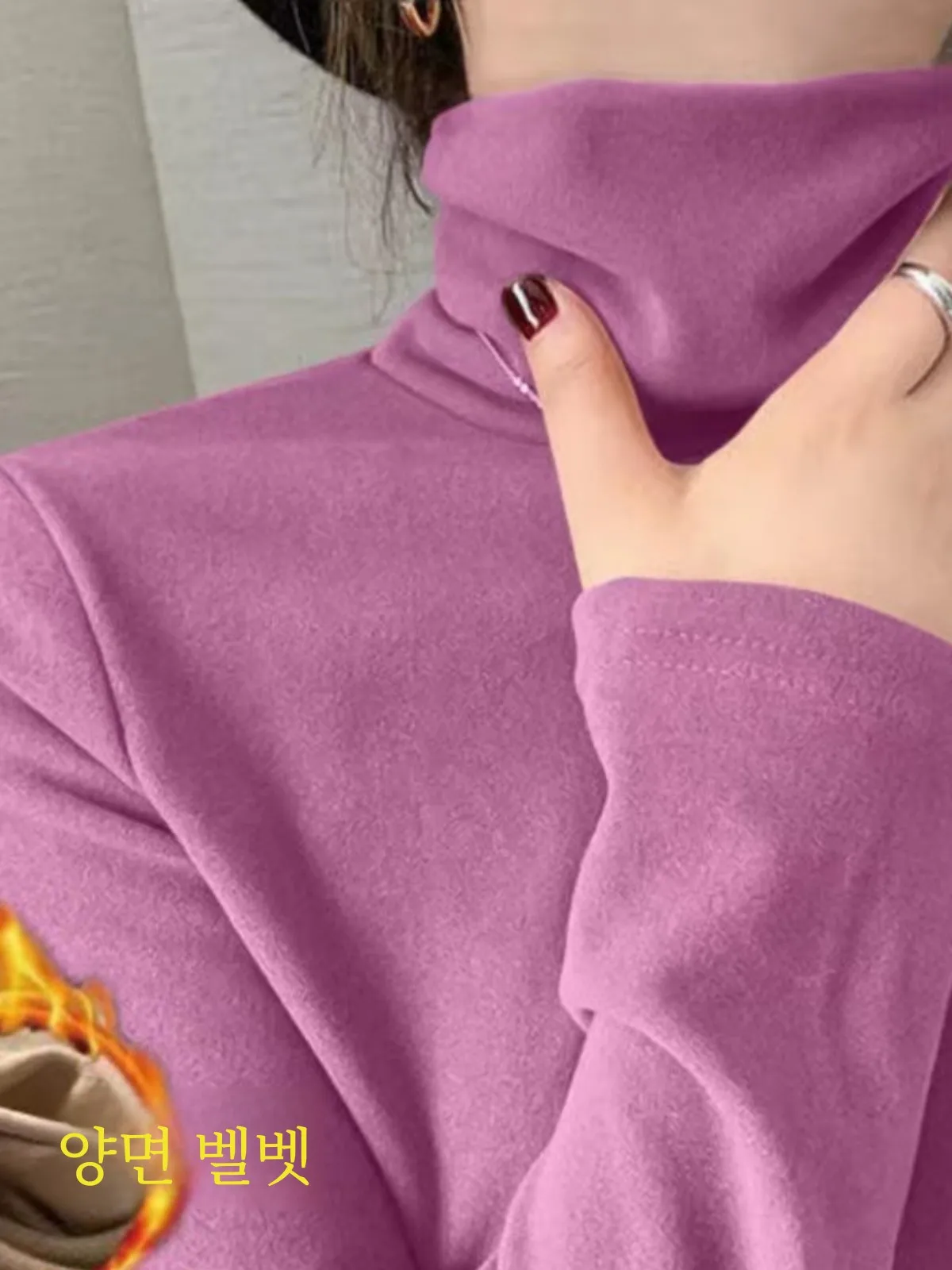 Double-sided Dralon Half-high Collar Heating Bottoming Shirt Women clothes Winter New Western Sle Inner wear Fleece-lined L...