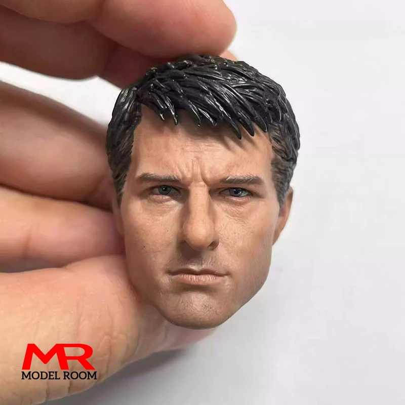 

1/6 Scale Tom Cruise Normal Head Sculpture Carving Model Fit 12'' Male Soldier Action Figure Body Dolls