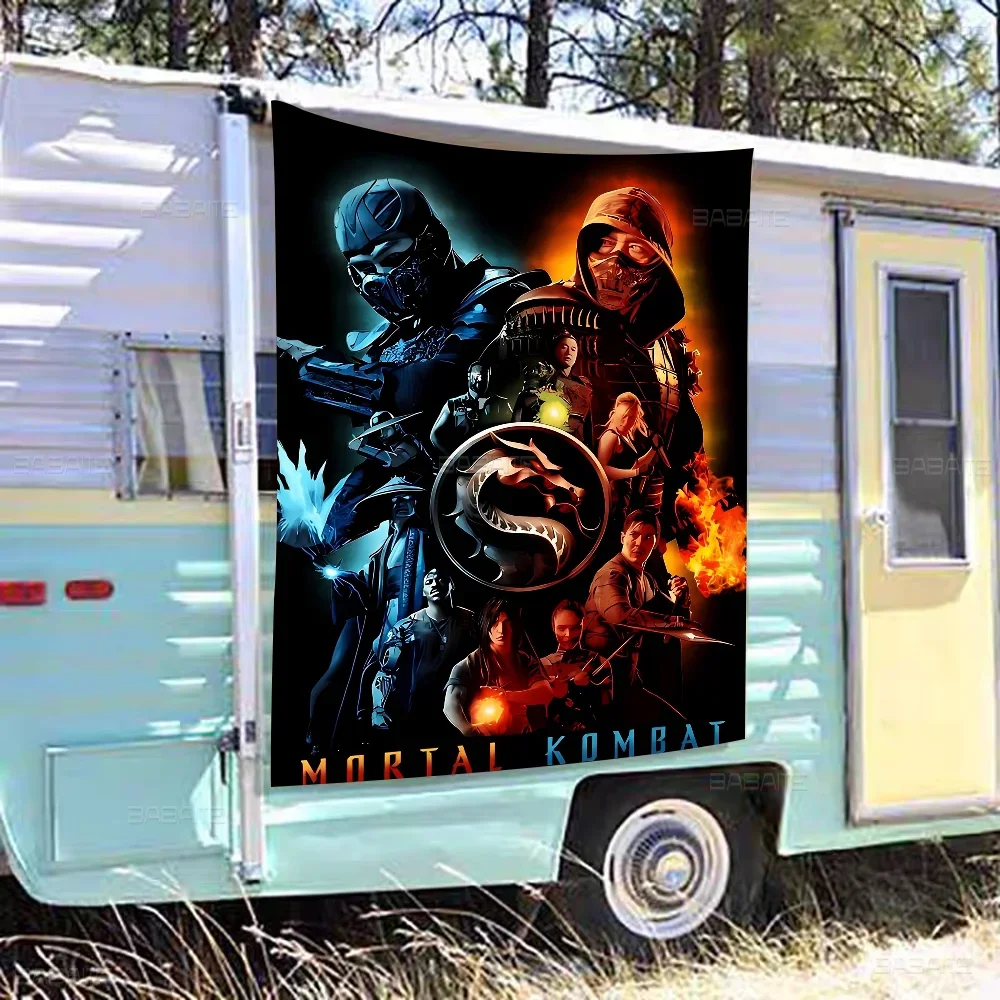 Фото Mortal Kombat белая бумага DIY флаг для семейной группы фото гостиная домашний декор в общежитии настенный художественный декор баннер №4