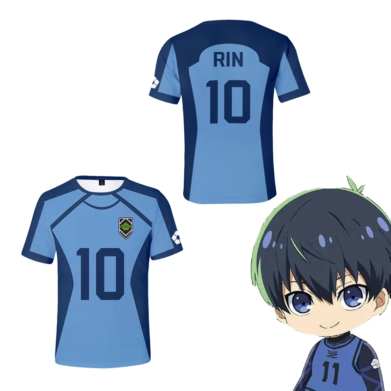 

Blue Lock T shirt Anime Football Team 3D Printed Loose T-shirt Casual fashion short sleeve men's product T-shirt Oversize