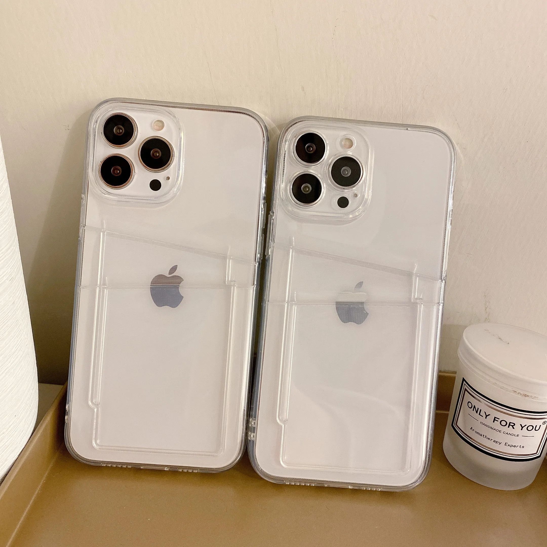 Чехол-бумажник с двумя отделениями для карт iPhone 13 Pro Max 11 12 iP Mini 7 8 Plus XS XR X SE 2020