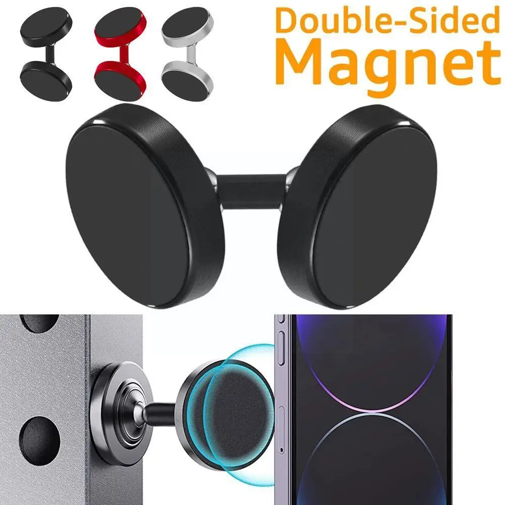 

Двухсторонний магнитный держатель для телефона iPhone 14 13 Samsung, металлическая подставка для телефона с двойным магнитом для спортзала, кухни, с...