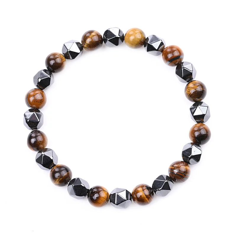 

Natural Black Obsidian Hematite Tiger Eye Beads Bracelets for Women Men Non-magnetic Health Protection Beaded Bracelet Jewelry