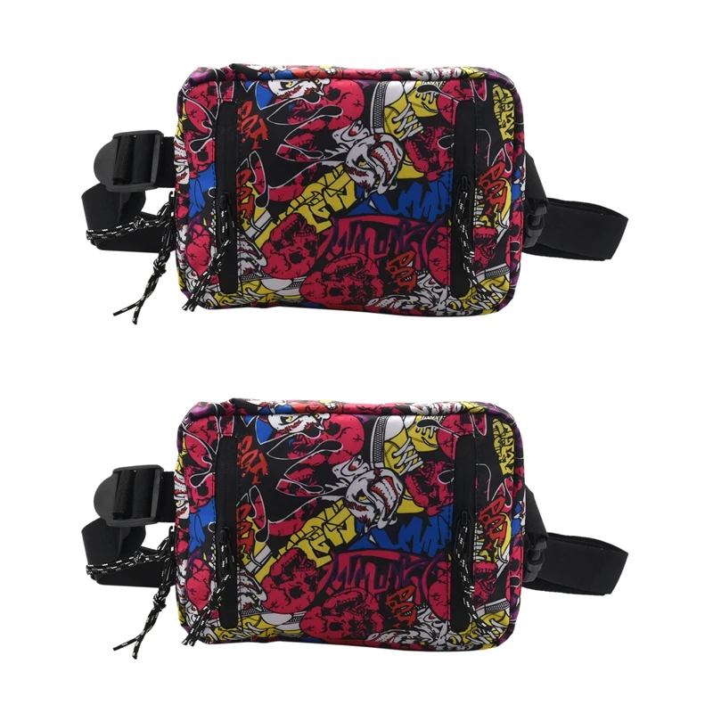 

2X Chest Bags For Men Motorcycle Function Chest Rig Bags For Women Casual Travel Waist Pack Male Hip Hop Pocket