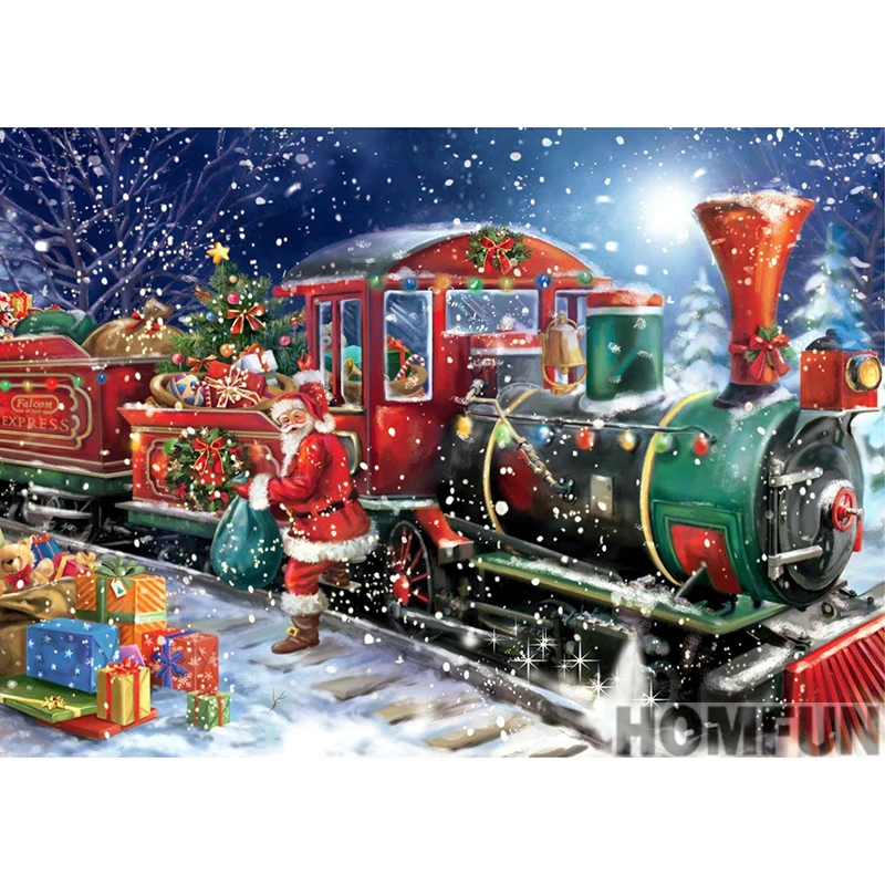 

2022 New 5D Diamond Painting Snow Scene Santa Claus DIY Embroidery Christmas Gift Cross Embroidery Mosaic Decorative Gift