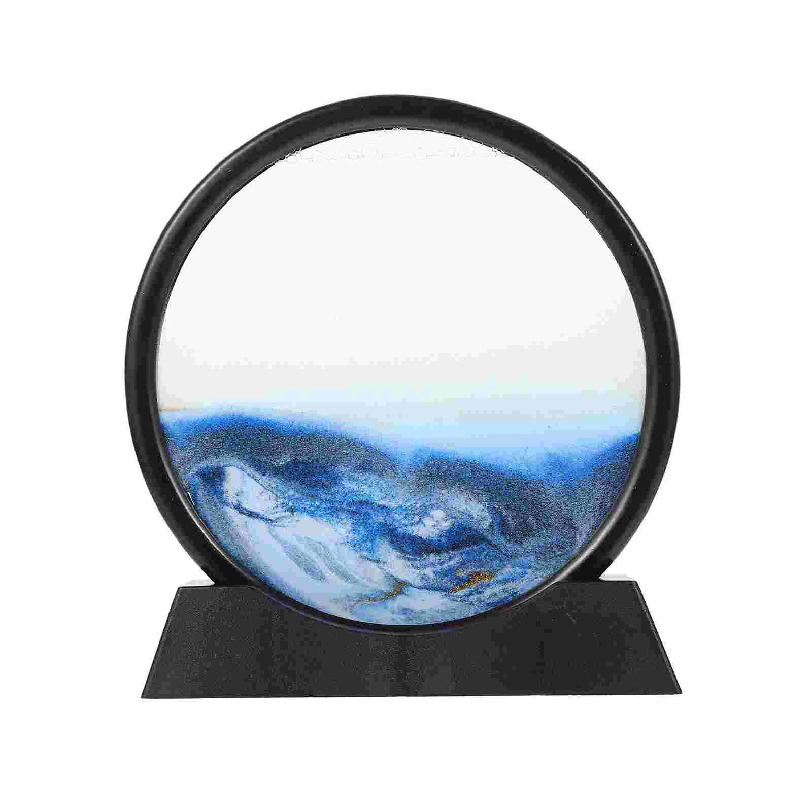 Купи Sand Moving Motion Picture Painting 3D Liquid Hourglass Desktop Decoration Quicksand Dynamic Tabletop Room Living Table Sisyphus за 791 рублей в магазине AliExpress