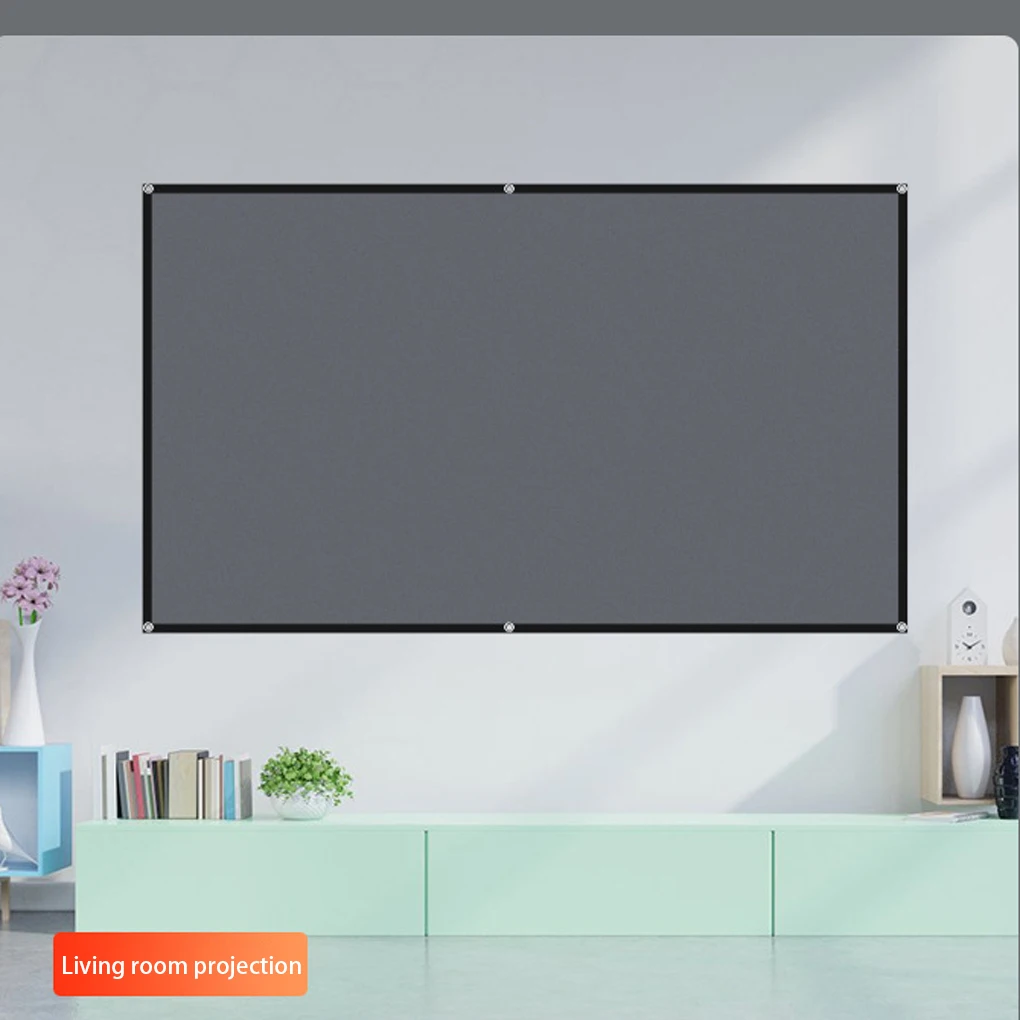 

Projector Screen 16 9 Reflective Projector Foldable Movie Curtain for KTV
