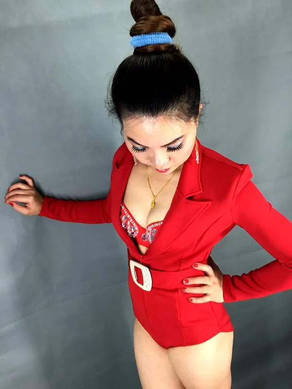 Одежда для ночного клуба танцевальная одежда черный красный белый драгоценный