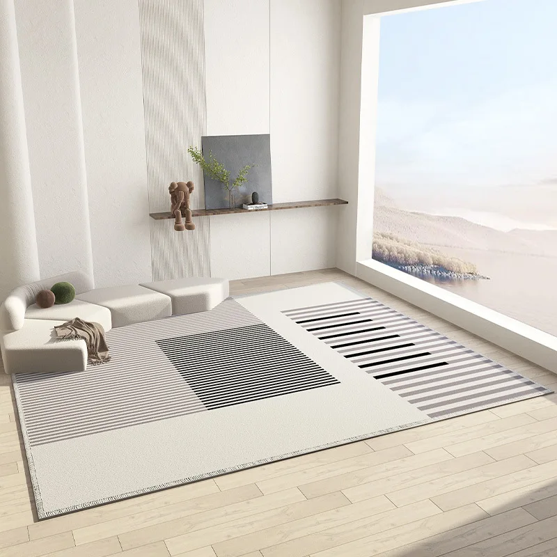 

Living Room Bedroom Large Area Carpet High-End Light Luxury Nordic Floor Mat Full Of Washless Room Bedside Blankets Rug