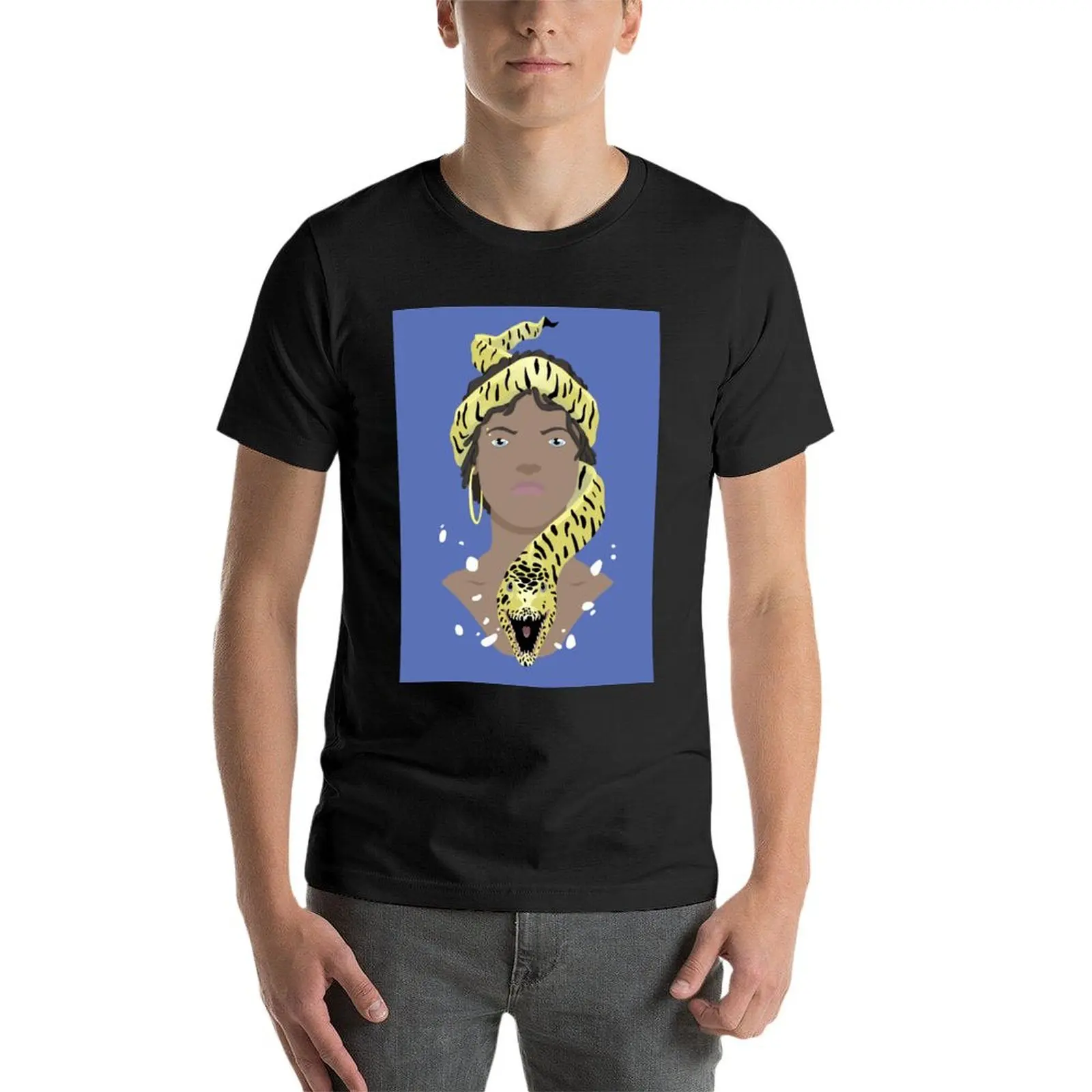 Футболка с принтом морского угоря уличная одежда великолепные простые мужские