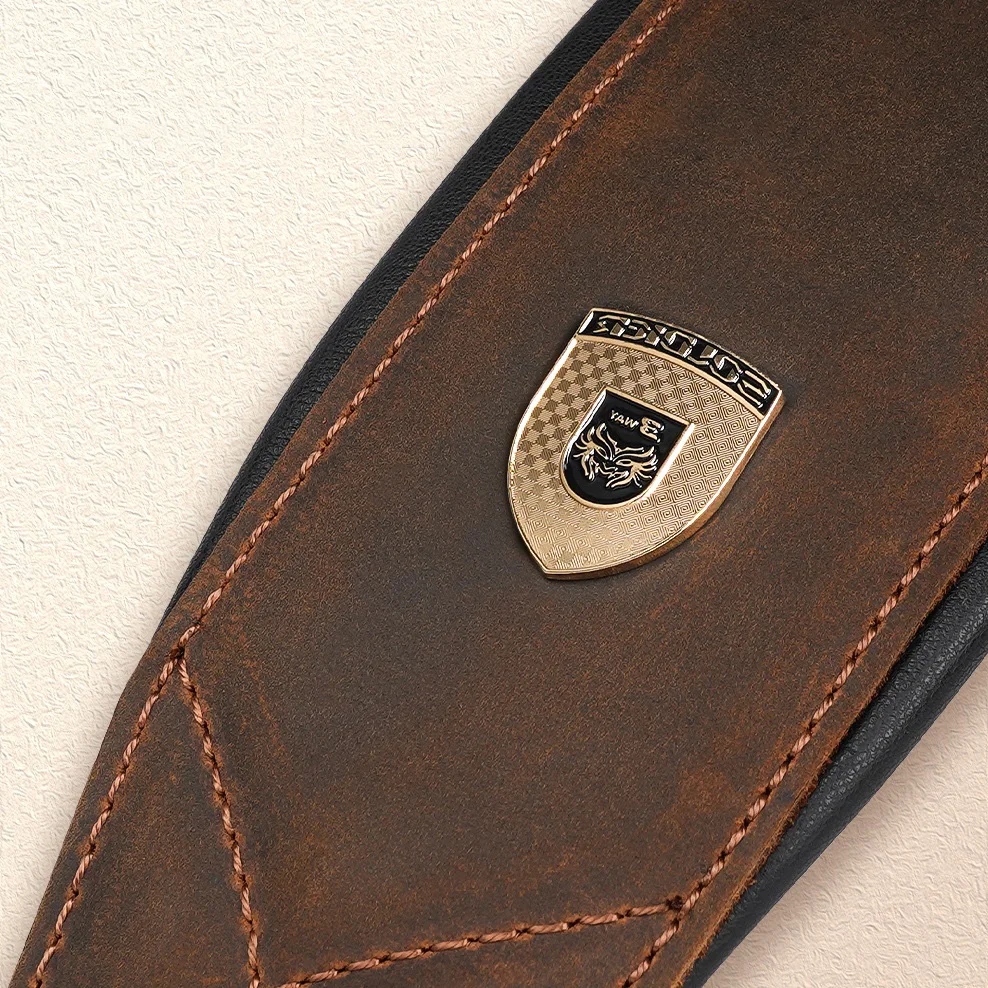 Верхний слой кожаный ремешок для электрогитары Деревянный гитарный Корова