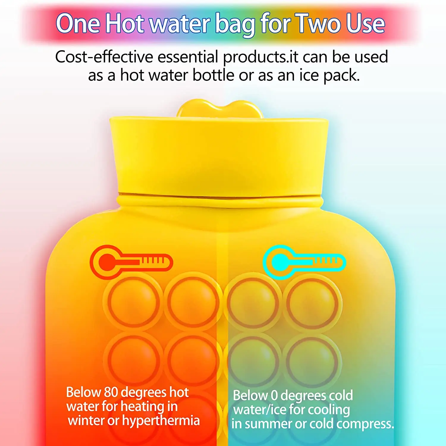 Цветные пузыри Подогреваемый силиконовый портативный антистрессовый игрушка-фиджет "Теплая сумка" безопасная и герметичная, поддерживает нагрев в микроволновой печи.