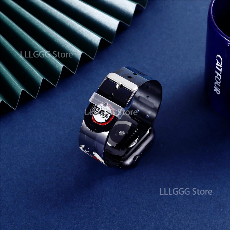 Ремешок для Apple Watch с изображением рассекающего демонов сменный Браслет IWatch Kamado