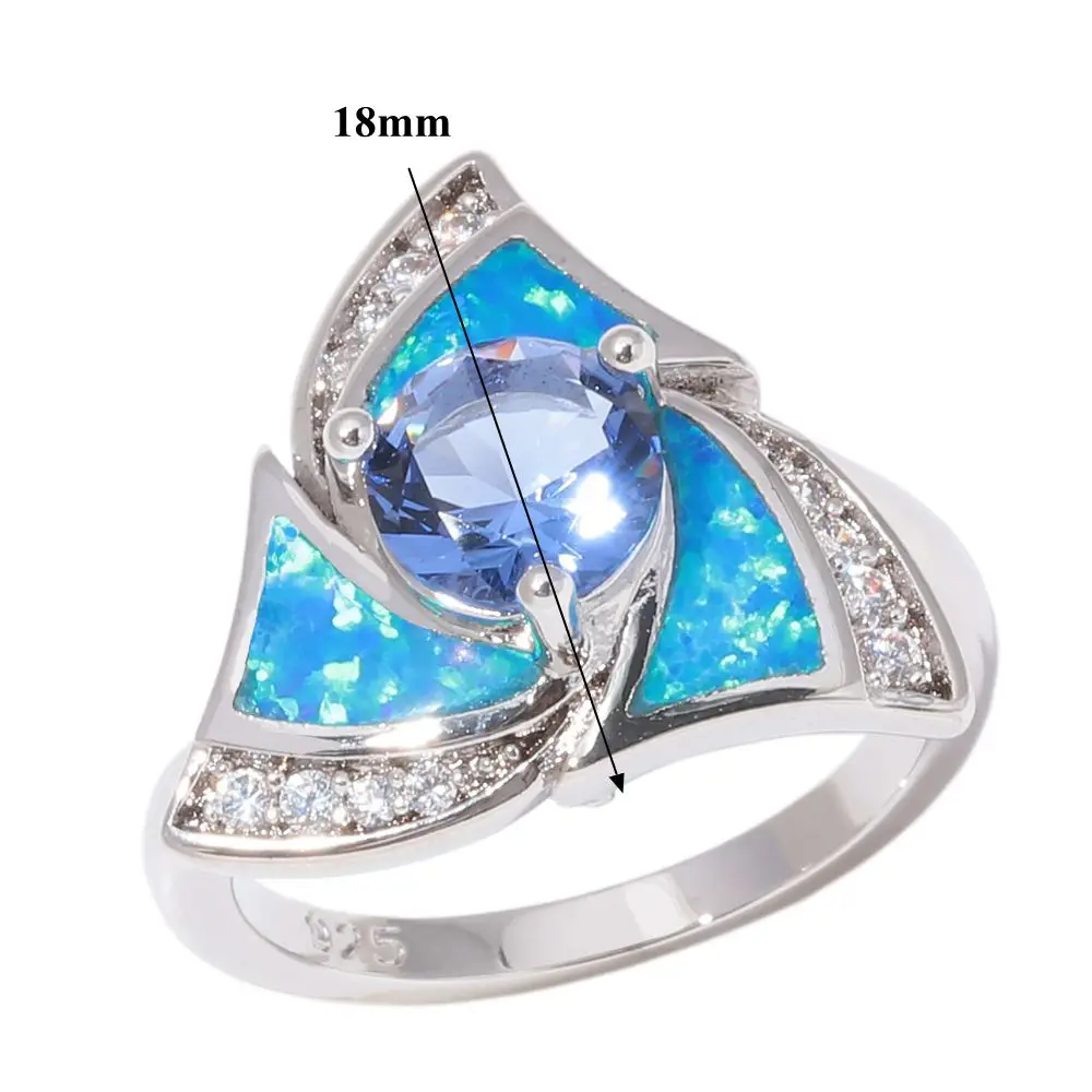 CiNily Created Blue Fire Opal Синий Циркон Кубический Цирконий Посеребренный Оптовая Лидер