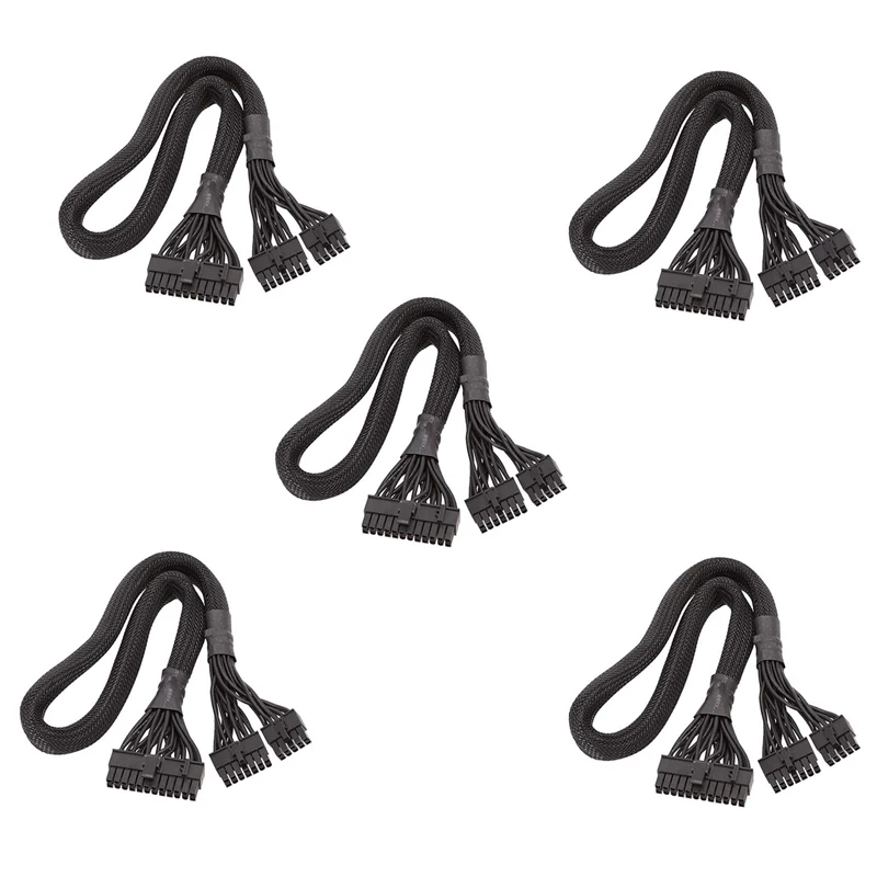 

2X 14+10Pin To 24 Pin ATX Power Supply Cable 20+4 Pin PC PSU Motherboard Cable For Corsair AX1500I AX1200I AX860I AX760I