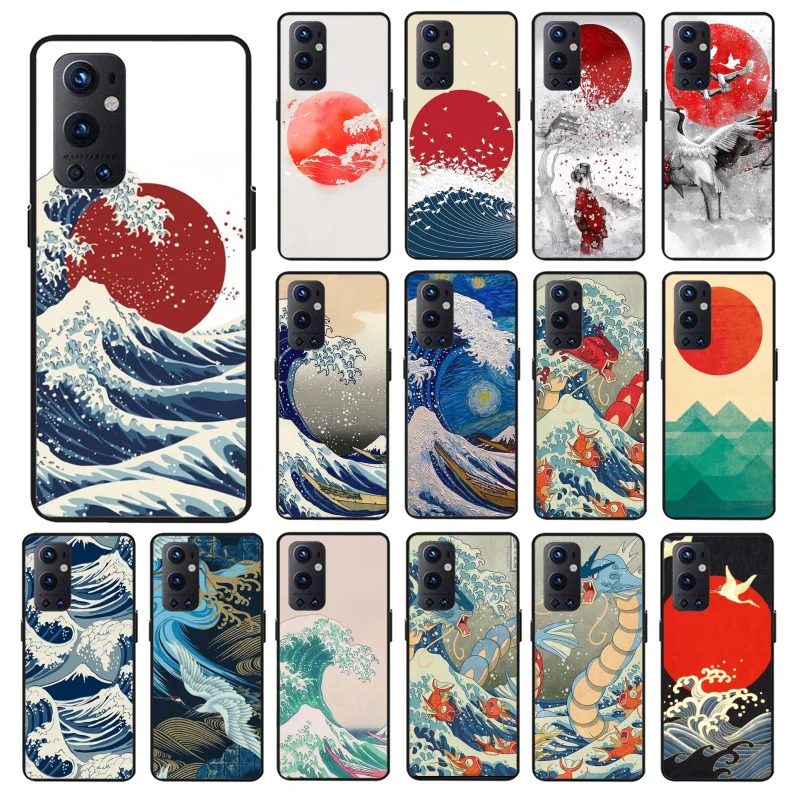 Искусство Wave Moon японский кран для OnePlus 10pro 7T Pro 8 8Pro 8T 9 9R 9RT Nord2 N100 N10 N200 Nord CE |