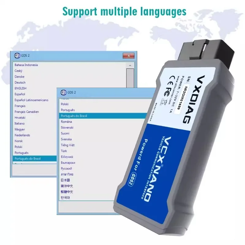 VXDIAG VCX N-ANO для G-M/O-PEL GDS2 USB D-диагностический инструмент