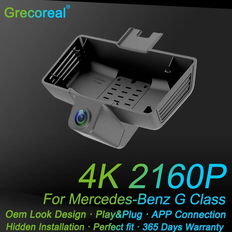 Видеорегистратор Grecoreal 4K Wifi 2160P, видеорегистратор для автомобиля Mercedes Benz G Class G350d G500 G550 AMG G63 2013 до 2018