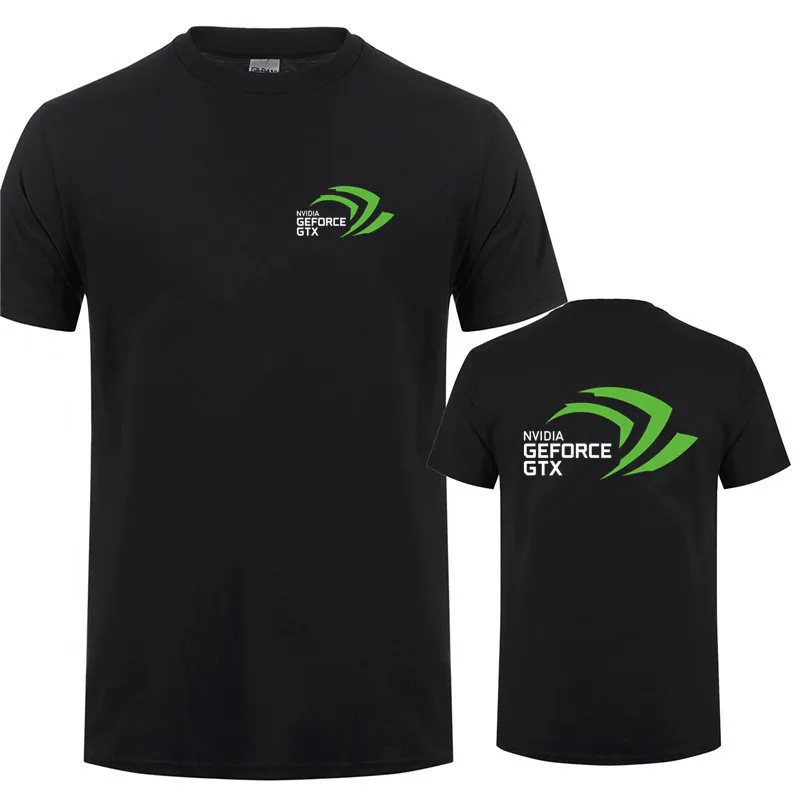 Футболка Nvidia Geforce GTX футболки летние мужские хлопковые с коротким рукавом для ЦП