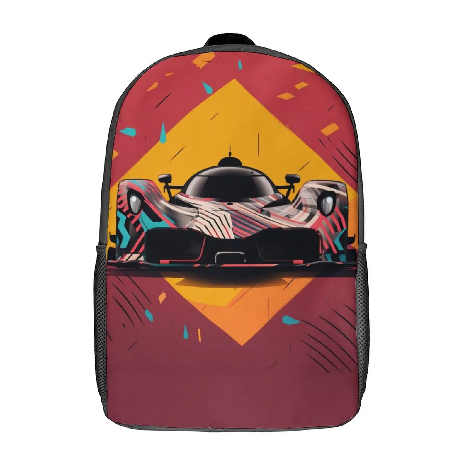 

Dazzling Sports Car Backpack Simplified Form Graffiti Kawaii Backpacks Student Outdoor Big High School Bags Colorful Rucksack