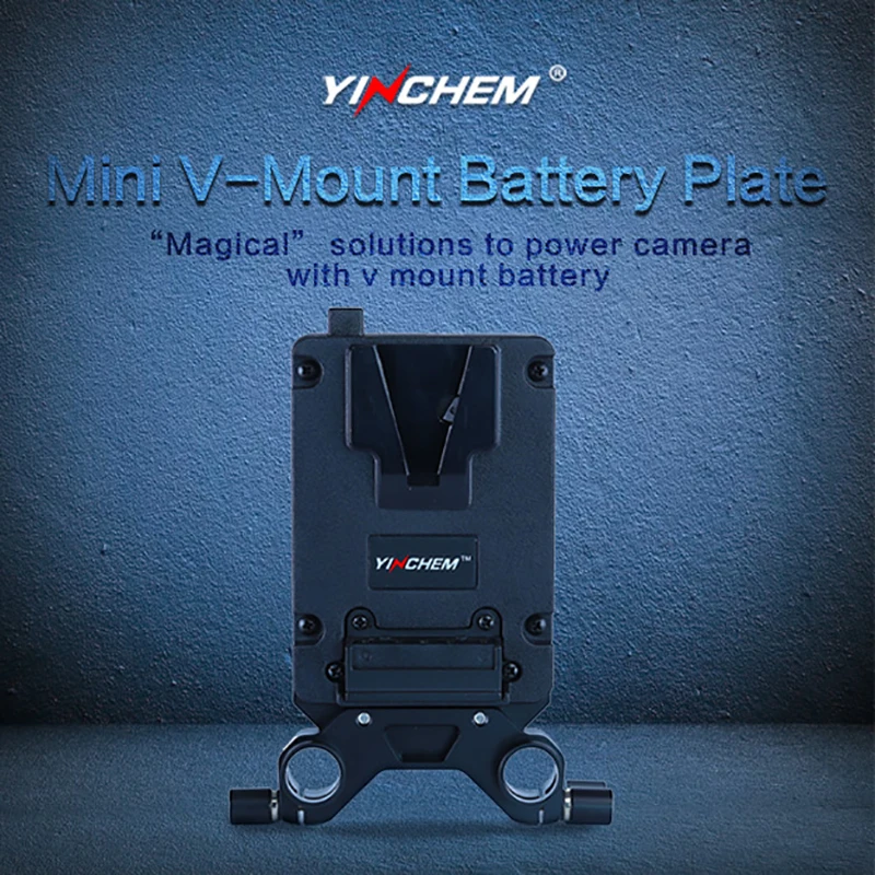 

ROLUX YC-AC13S V-Mount Battery Plate YinChem Mini V-Port Mounting Plate Buckle DSLR Kit with 2X D-Tap Outputs,LWS Rod Bracket