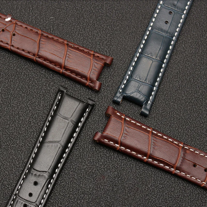 20*11mm 20*12mm 22*13mm Genuine Leatehr Watchband for GC Guess  PASHA W3108/HPI004 Watch Strap Butterfly Buckle Bracelet